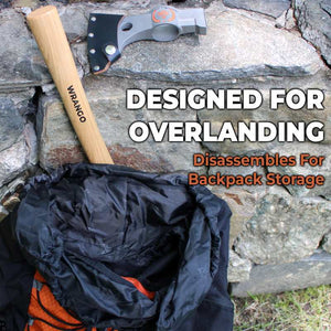 Hammer End Titanium Tomahawk Camping Axe, 18in & 11.5in Hickory Handles