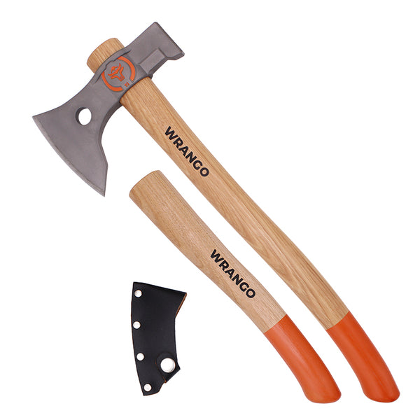 Hammer End Titanium Tomahawk Camping Axe, 18in & 11.5in Hickory