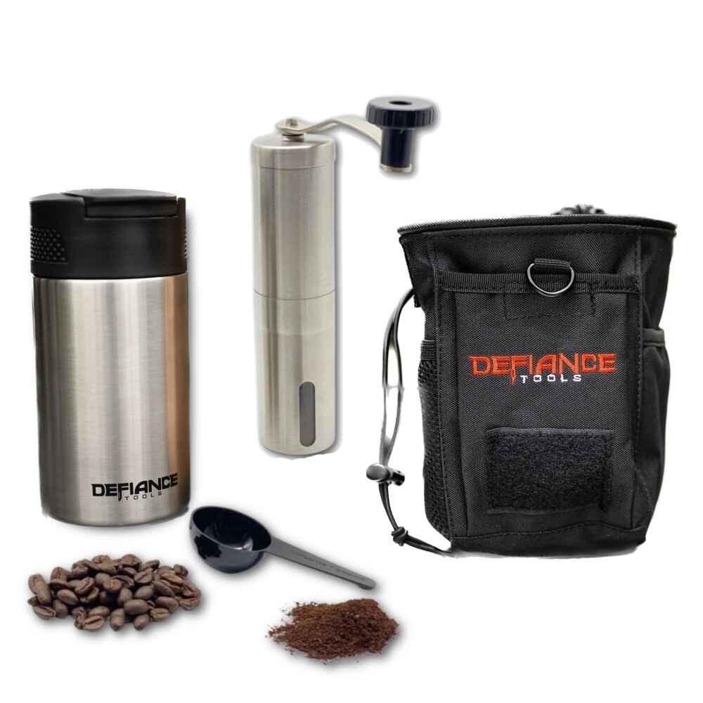 Off Road French Press, Grinder & Molle Pouch Kit | Defiance Tools