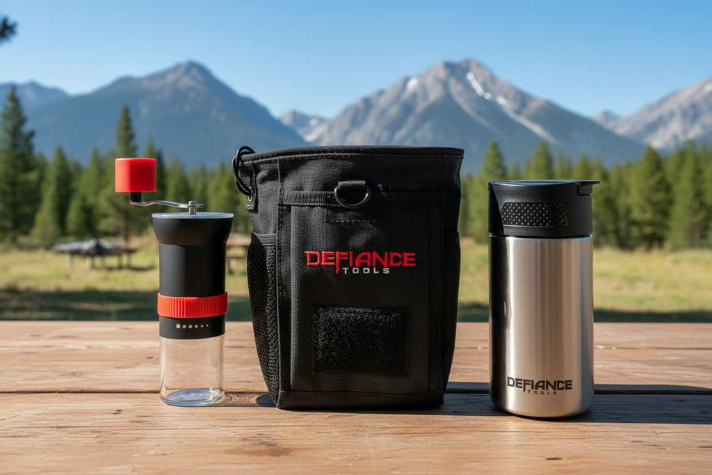 Off Road French Press, Grinder & Molle Pouch Kit | Defiance Tools