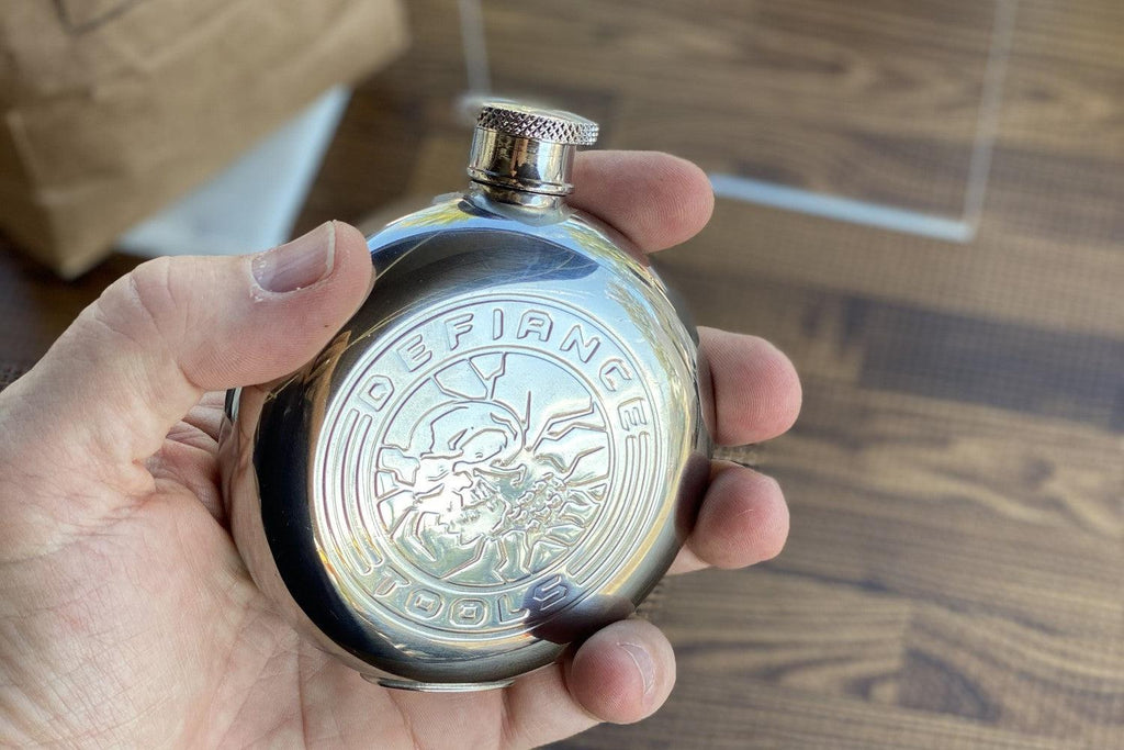5 oz Stainless Steel Travel Hip Flask | Defiance Tools Mixology