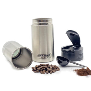 Portable french press & coffee grinder
